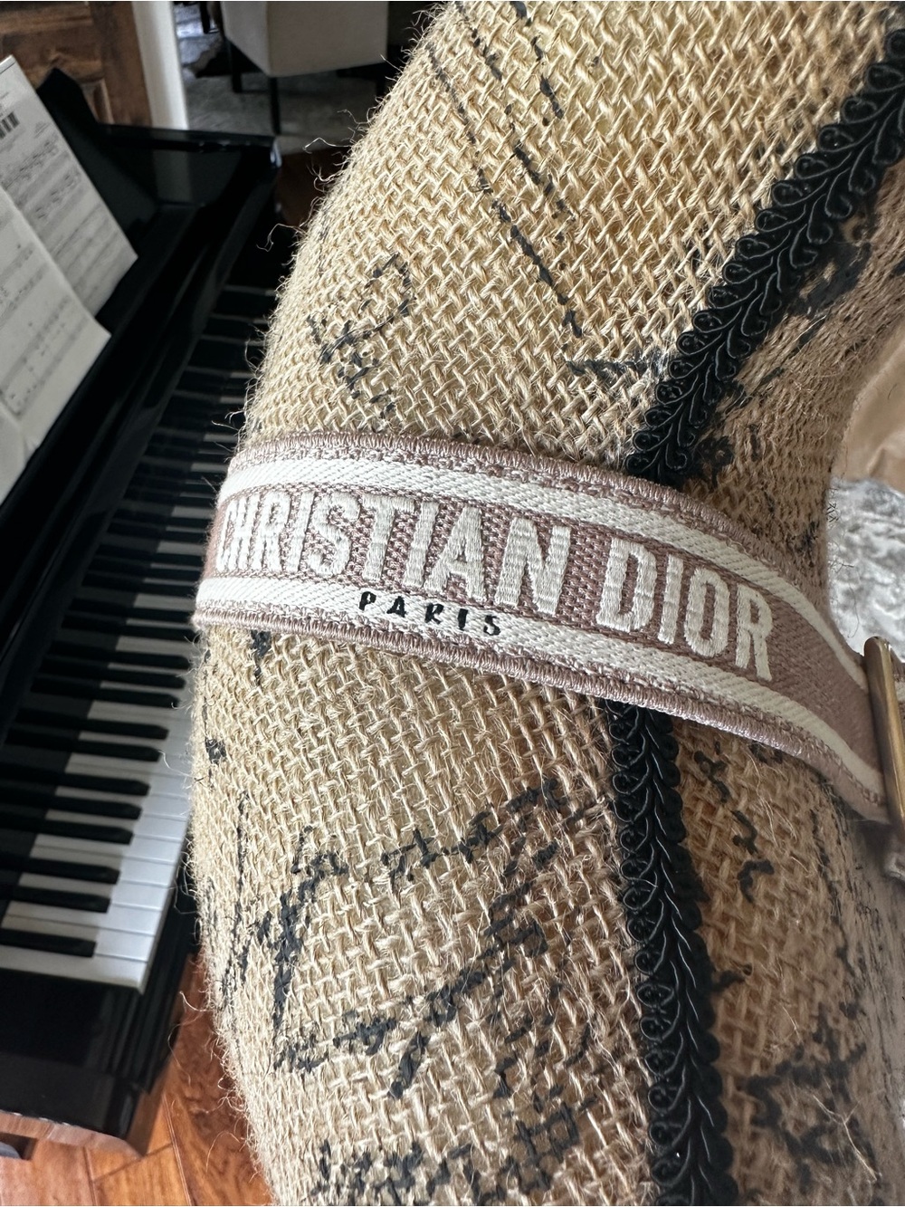 Authentic Christian Dior Taupe Saddle Shoulder Bag Gold Hardware Crossbody Strap - Picture 8 of 16